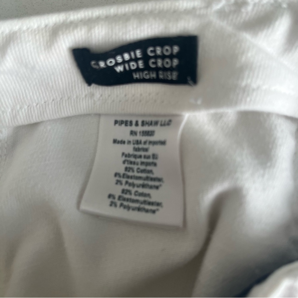 Veronica Beard Crosbie White Wide Leg Crop Jeans High Rise Button Fly 25 - Picture 5 of 8